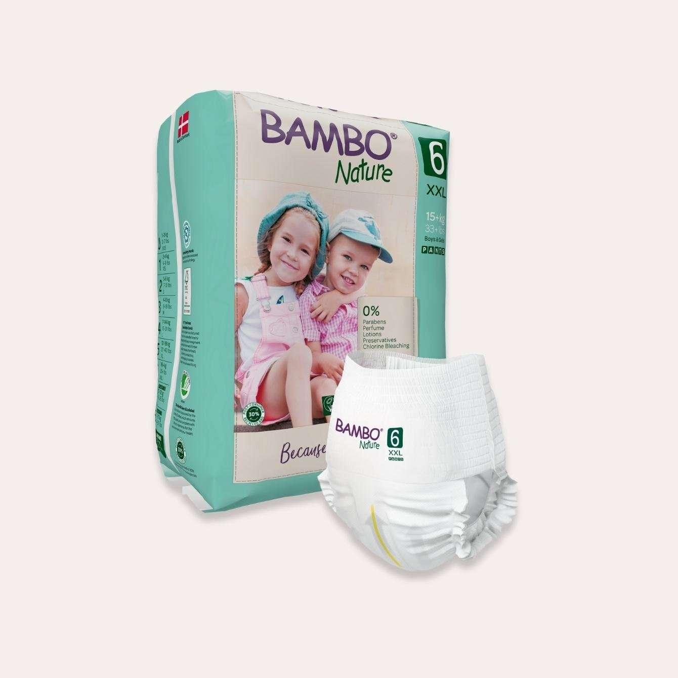 Bambo Nature: pieluchomajtki dla dzieci Plus 6 XXL 15+ kg 18 szt. - Noski Noski