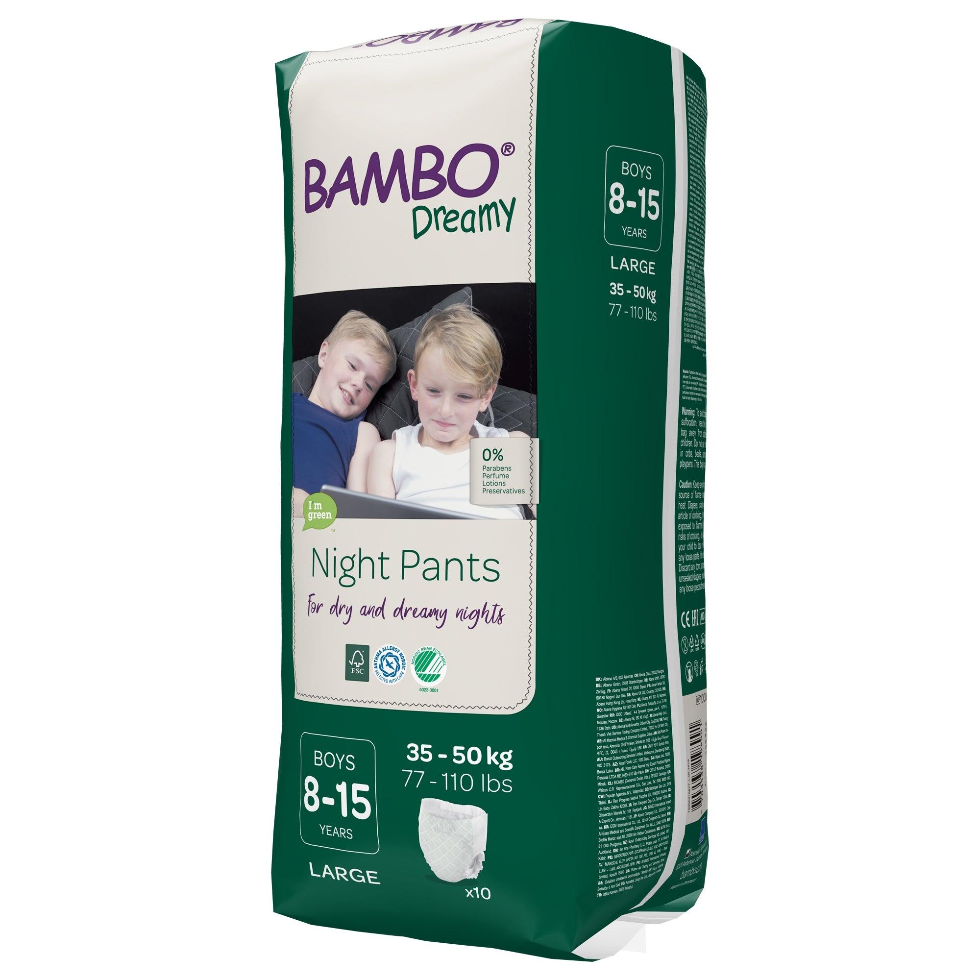 Bambo Nature: pieluchomajtki jednorazowe na noc Dreamy Night Pants Boy 8-15 lat 35-50 kg 10 szt. - Noski Noski