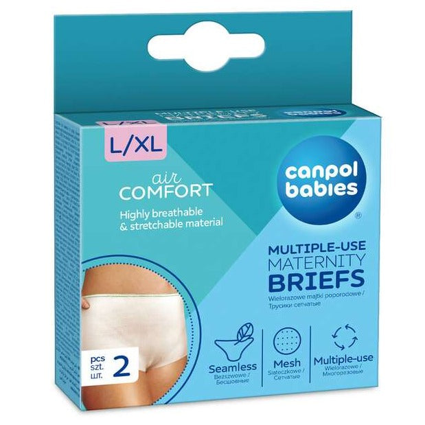 Canpol Babies: siateczkowe majtki poporodowe wielorazowe L/XL 2 szt.