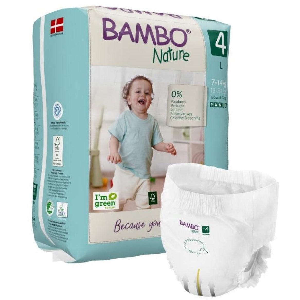 Bambo Nature: pieluchomajtki dla dzieci Maxi 4 L 7-12 kg 20 szt. - Noski Noski