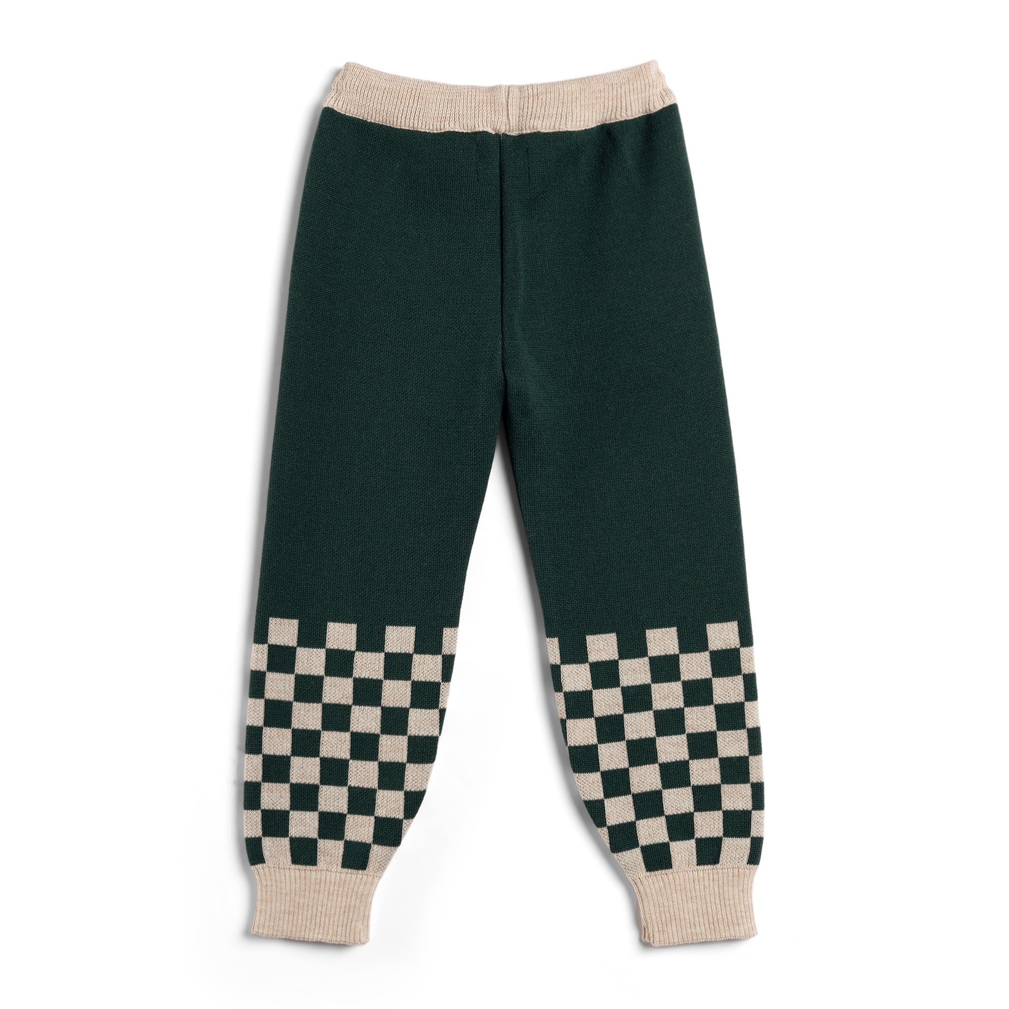 Kid Story: spodnie merino Green Chessboard
