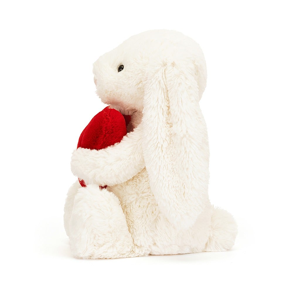 Jellycat: przytulanka króliczek z serduszkiem Bashful Red Love Heart Bunny 31 cm