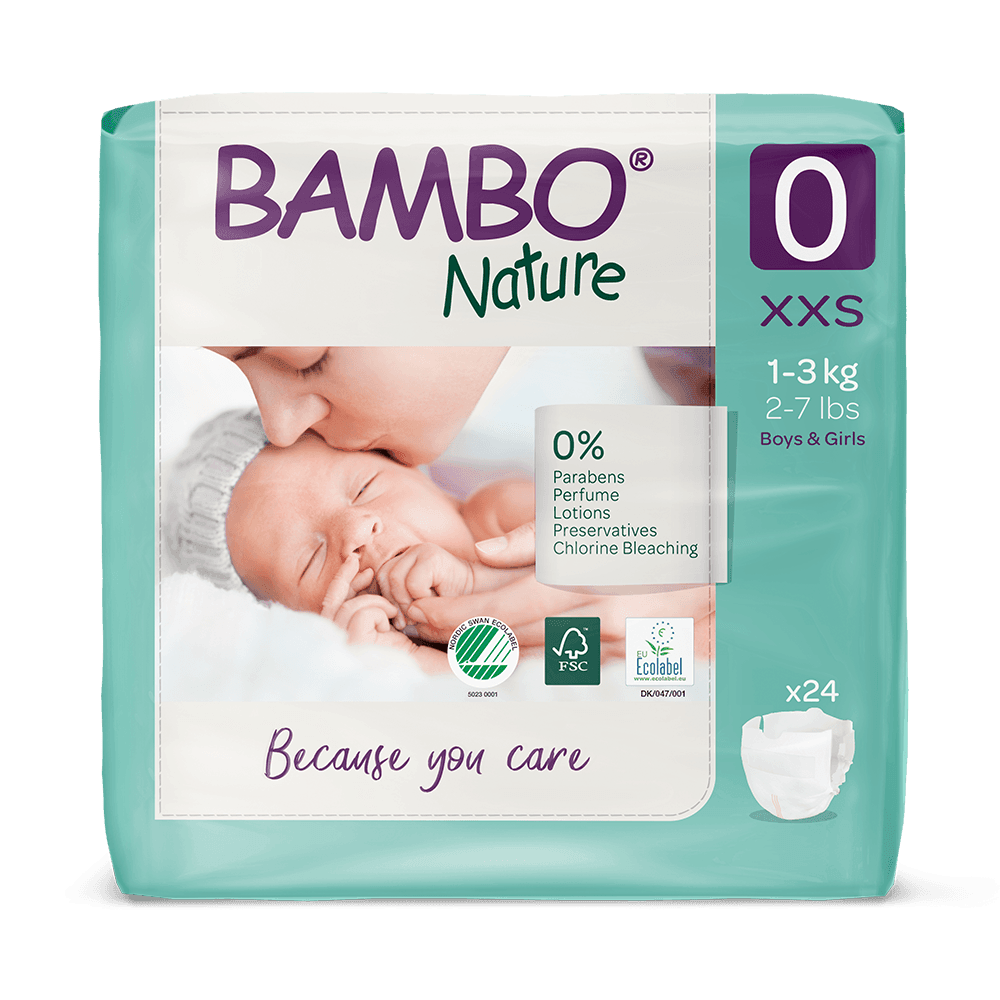 Bambo Nature: pieluchy jednorazowe Premature 0 XXS 1-3 kg 24 szt. - Noski Noski