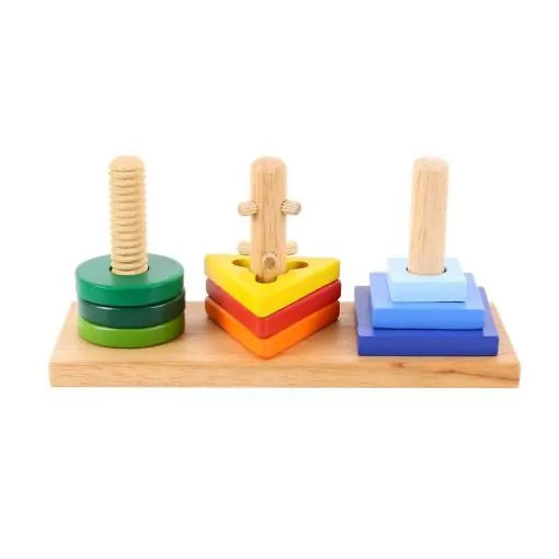 Bigjigs Toys: drewniany sorter kształty Twist and Turn Puzzle - Noski Noski