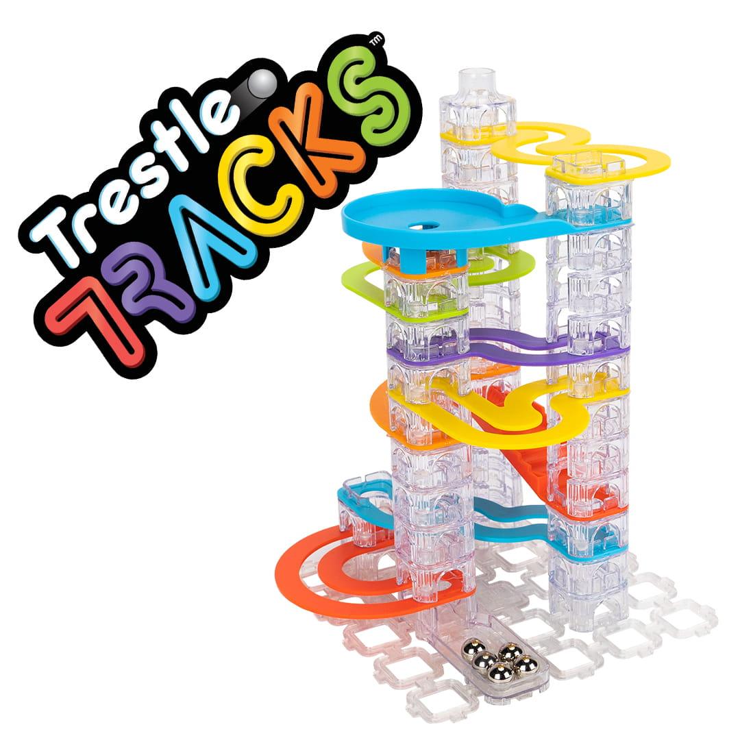 Fat Brain Toys: kulodrom Trestle Tracks Builder Set 73 el. - Noski Noski