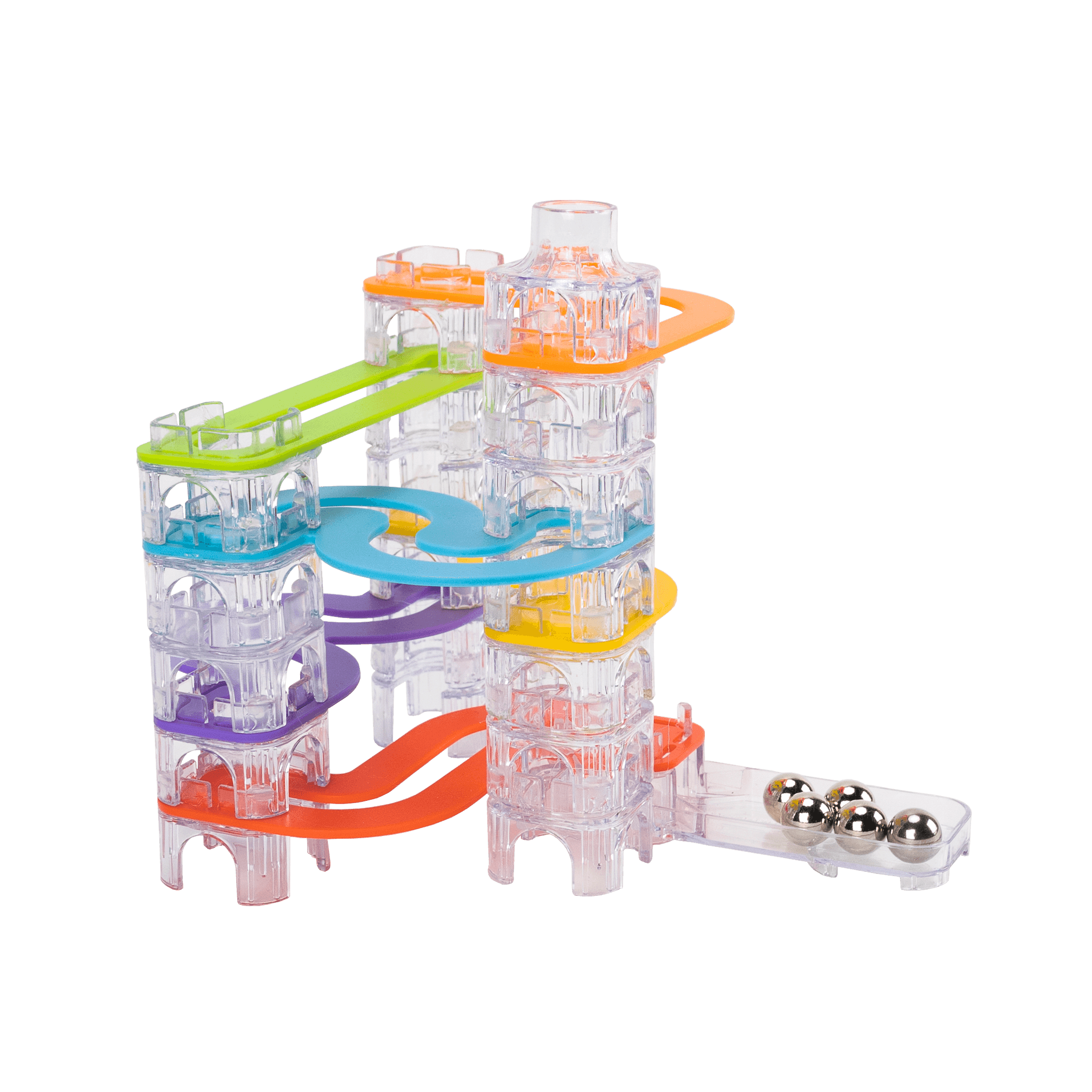 Fat Brain Toys: kulodrom Trestle Tracks Starter Set 43 el. - Noski Noski