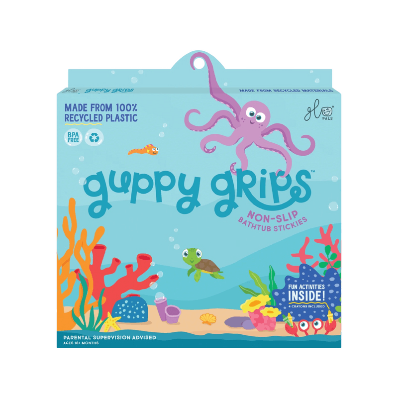 Glo Pals: antypoślizgowe naklejki do wanny Guppy Grips - Noski Noski