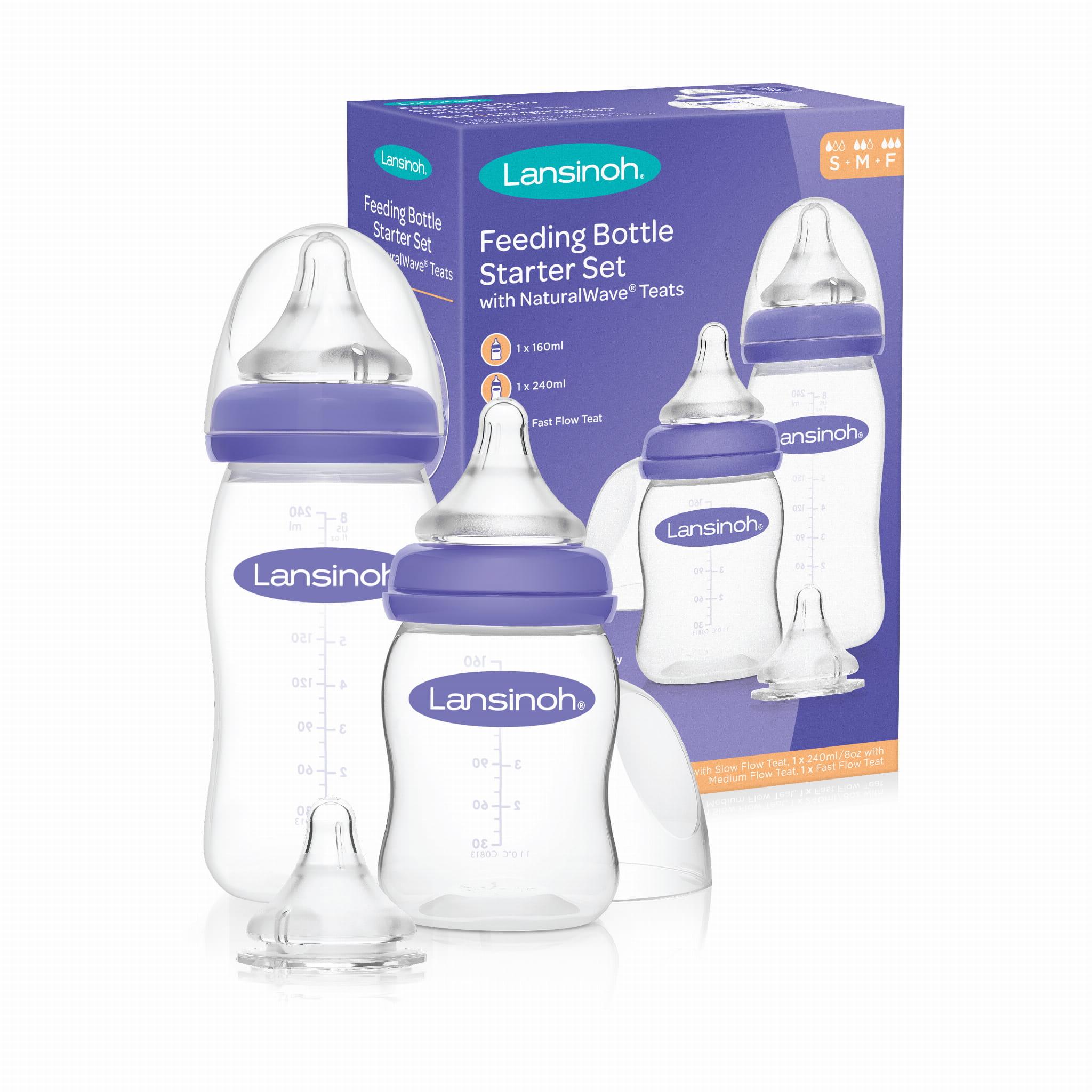 Lansinoh: feeding bottles with pacifiers with sizes S and M Starter Pa