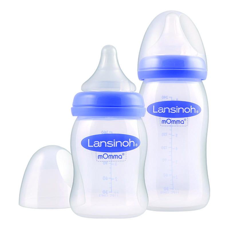 Lansinoh: butelki do karmienia ze smoczkami o rozmiarach S i M Starter Pack - Noski Noski