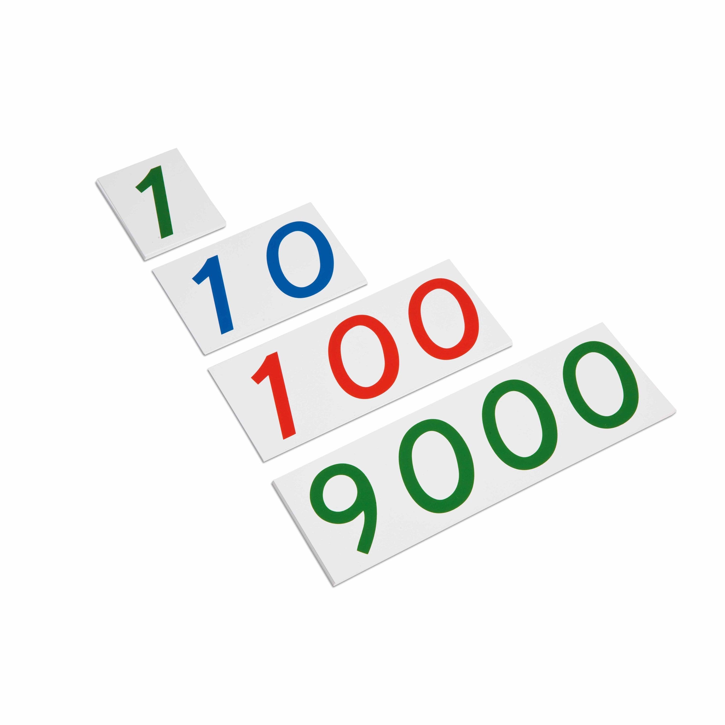 Nienhuis Montessori: karty matematyczne Large Number Cards 1–9000 - Noski Noski