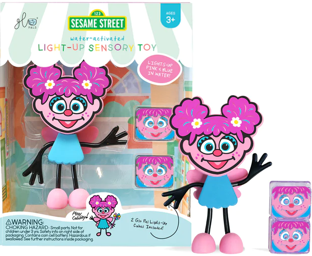 Glo Pals: ludzik i świecące sensoryczne kostki do wody Light-up Sensory Toy Sesame Street