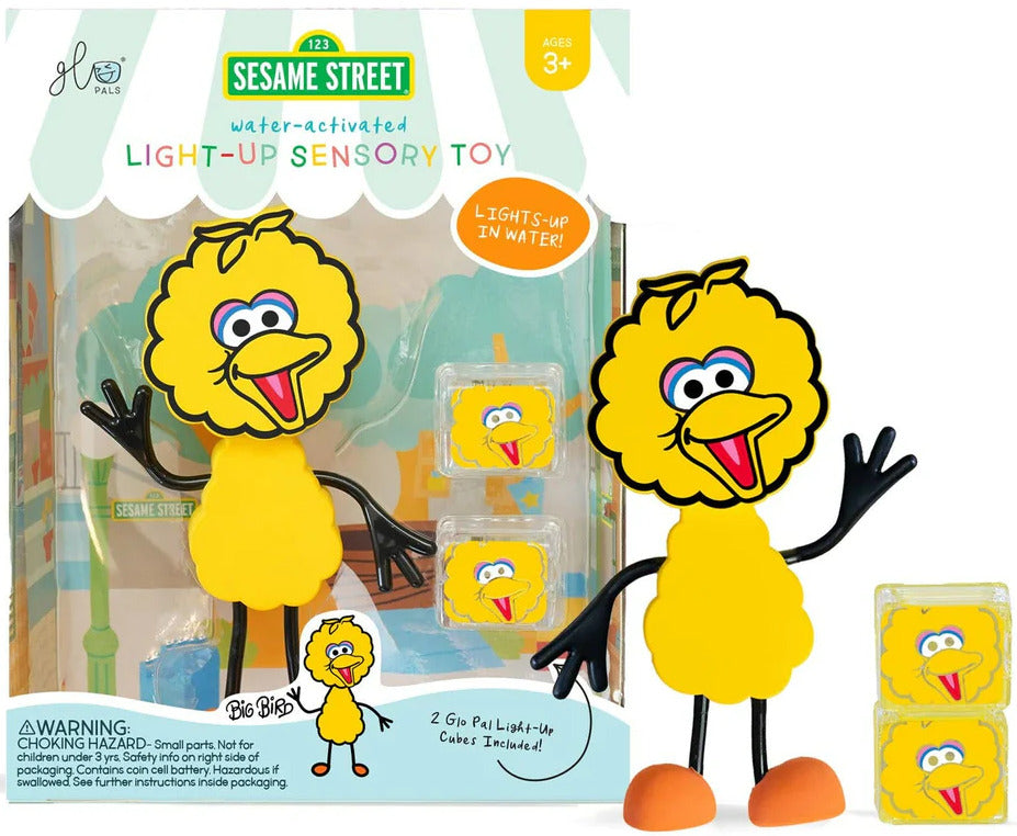 Glo Pals: ludzik i świecące sensoryczne kostki do wody Light-up Sensory Toy Sesame Street