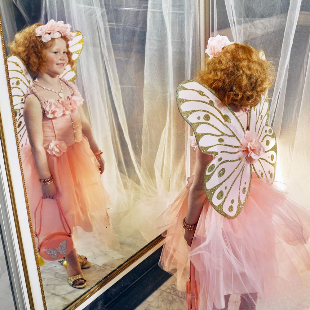 Souza!: kostium sukienka i skrzydła elf wróżka Annemarie 5-7 lat