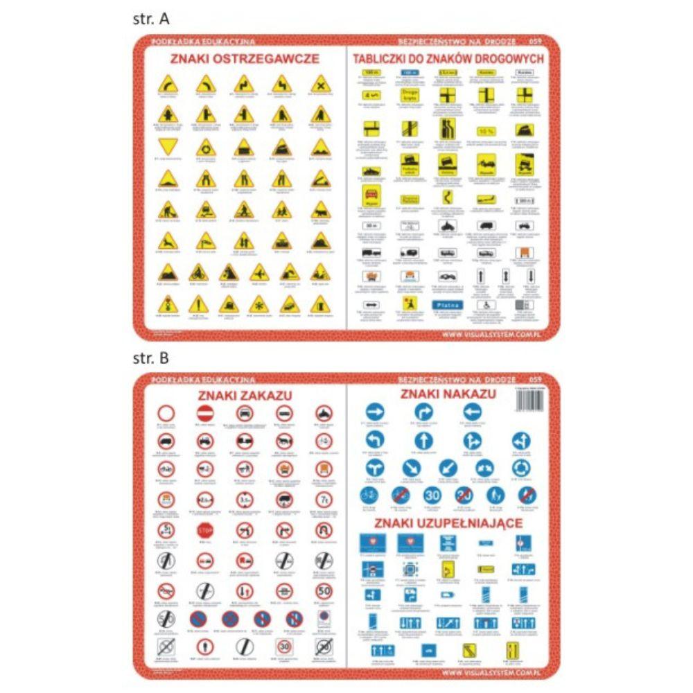 Visual System: podkładka edukacyjna na biurko Znaki Drogowe - Noski Noski
