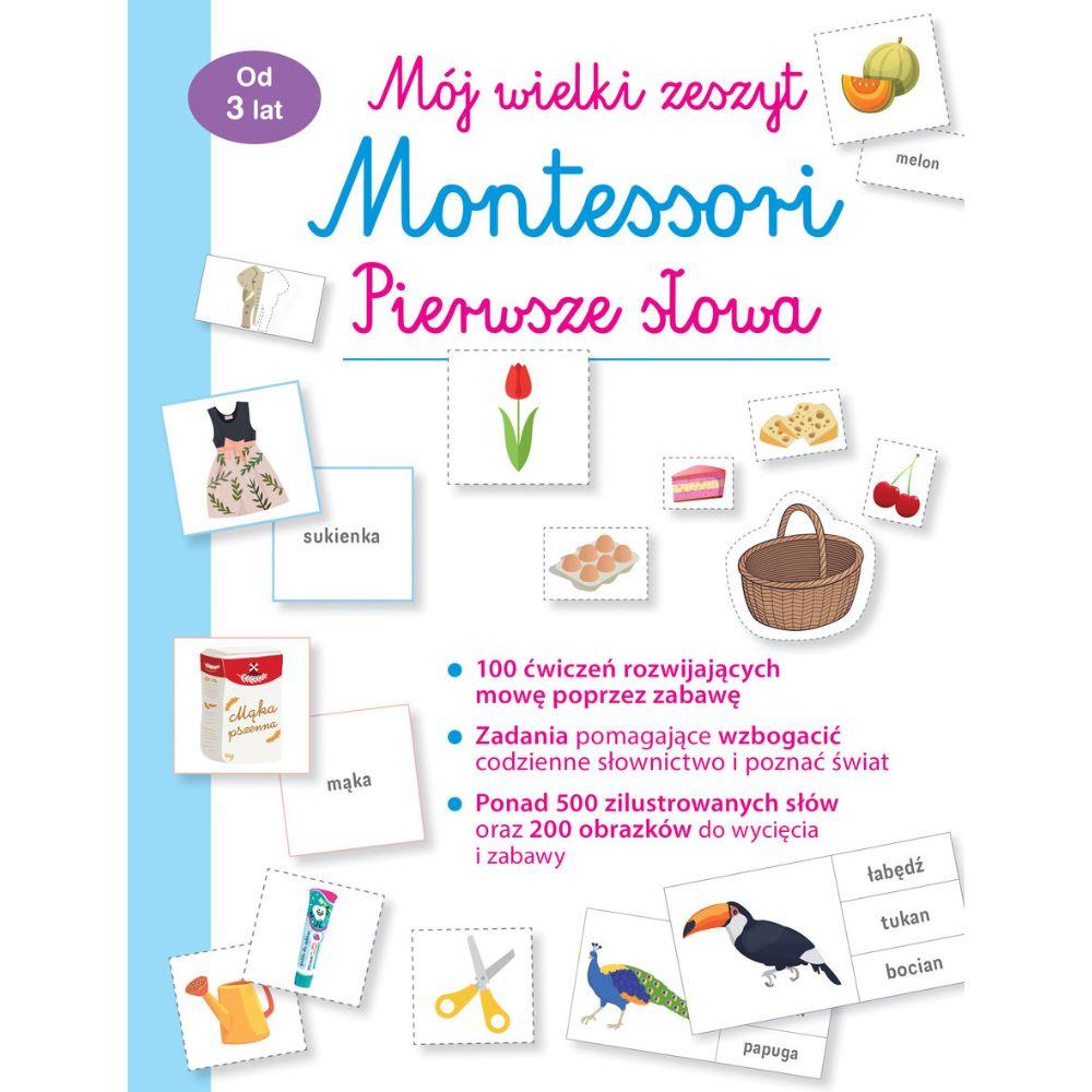 Wydawnictwo Olesiejuk: Mój wielki zeszyt Montessori. Pierwsze słowa - Noski Noski