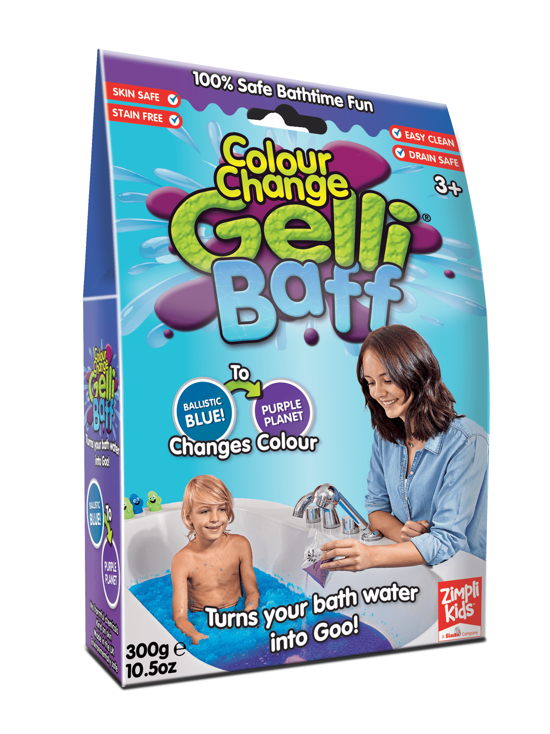 Zimpli Kids: magiczny proszek do kąpieli Gelli Baff Colour Change - Noski Noski