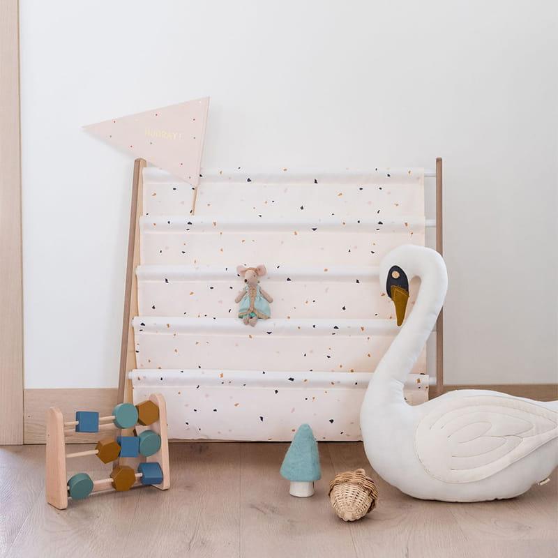 3 Sprouts: stojak na książki Recycled Terrazzo - Noski Noski