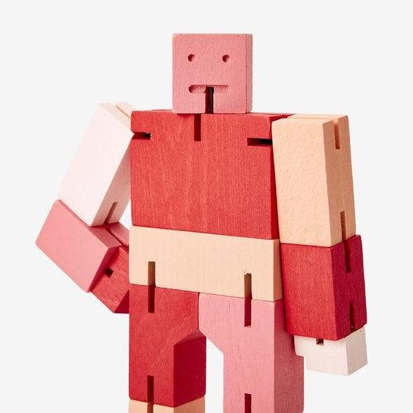 Areaware: drewniany elastyczny robot Cubebot Micro Capsule Collection - Noski Noski