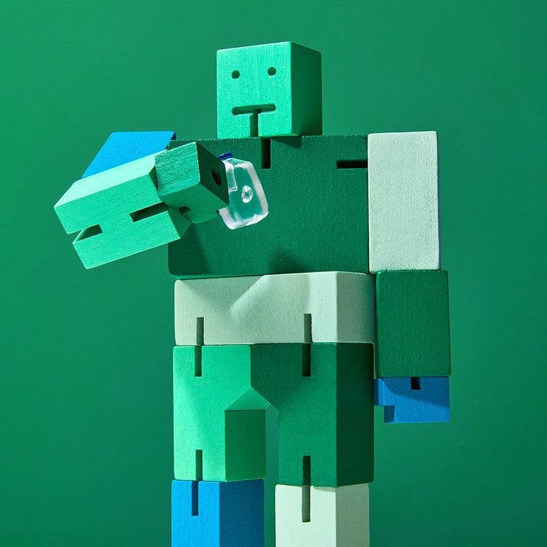 Areaware: drewniany elastyczny robot Cubebot Micro Capsule Collection - Noski Noski