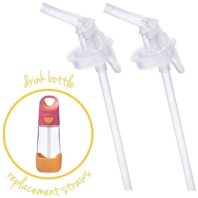 b.box: wymienne słomki do tritanowej butelki 450 ml 2-pack - Noski Noski