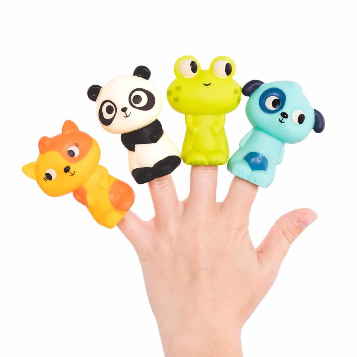 B.Toys: gumowe pacynki na palce Pinky Pals - Noski Noski