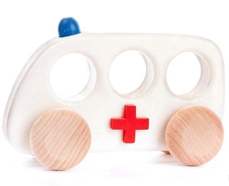 Bajo: drewniane autko Ambulans - Noski Noski