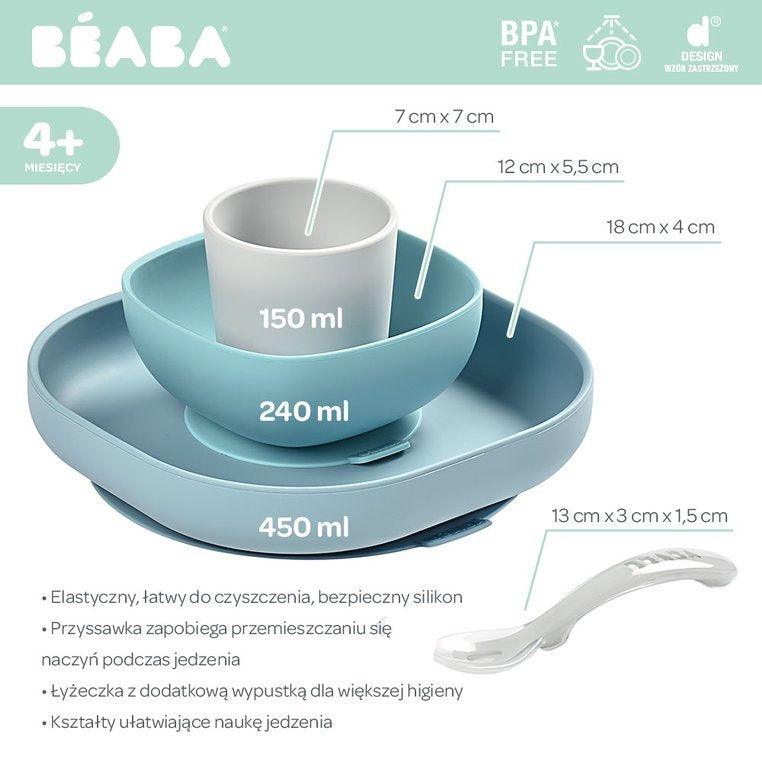 Beaba: silikonowy zestaw obiadowy z przyssawką - Noski Noski