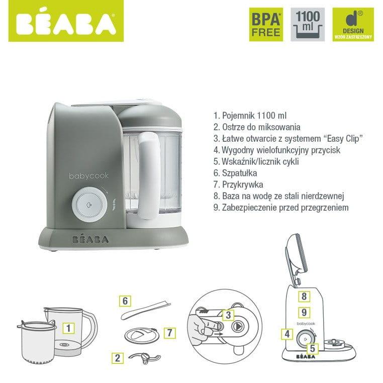 Beaba: wielofunkcyjne urządzenie do gotowania Babycook Grey - Noski Noski