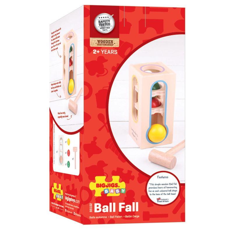 Bigjigs Toys: drewniana przebijanka z piłką Ball Fall - Noski Noski