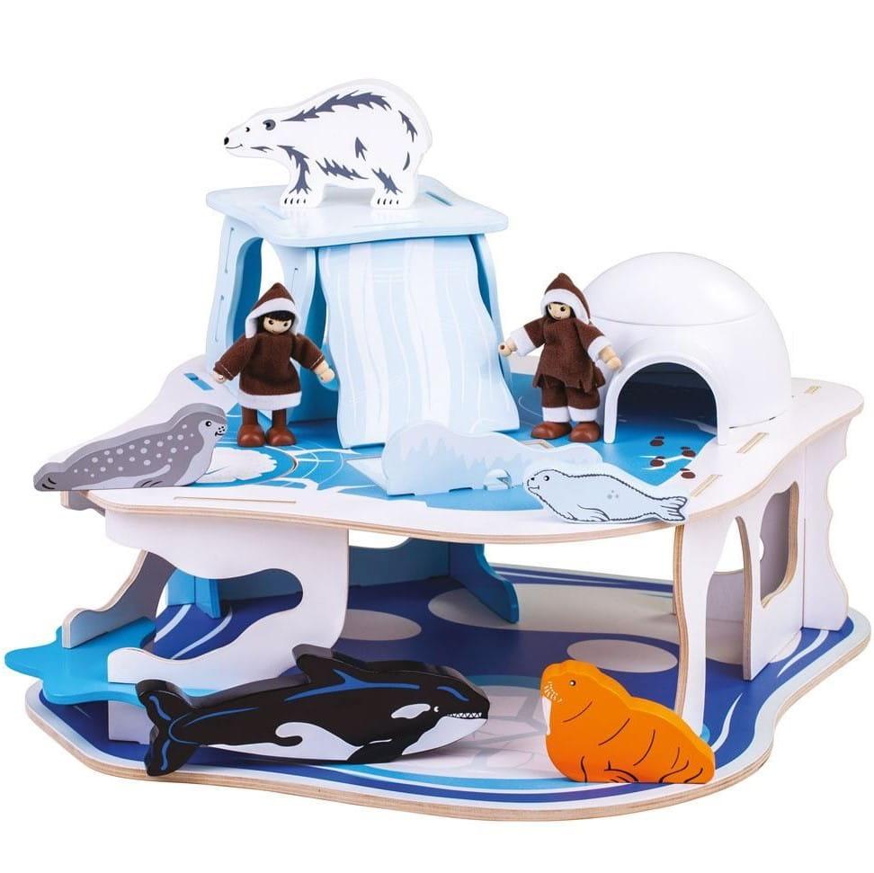Bigjigs Toys: drewniany lodowiec Polar Glacier - Noski Noski