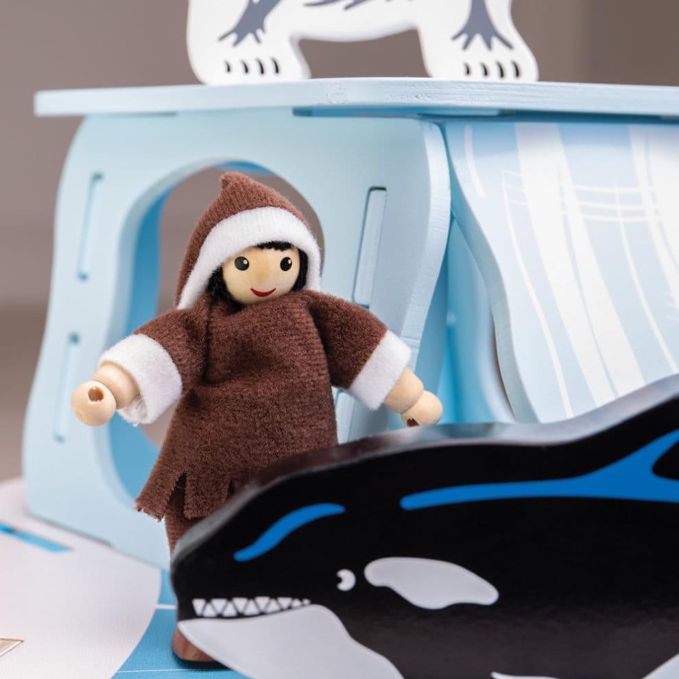 Bigjigs Toys: drewniany lodowiec Polar Glacier - Noski Noski