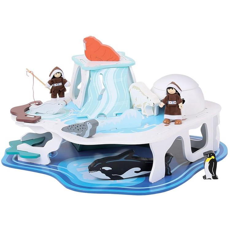 Bigjigs Toys: drewniany lodowiec Polar Glacier - Noski Noski