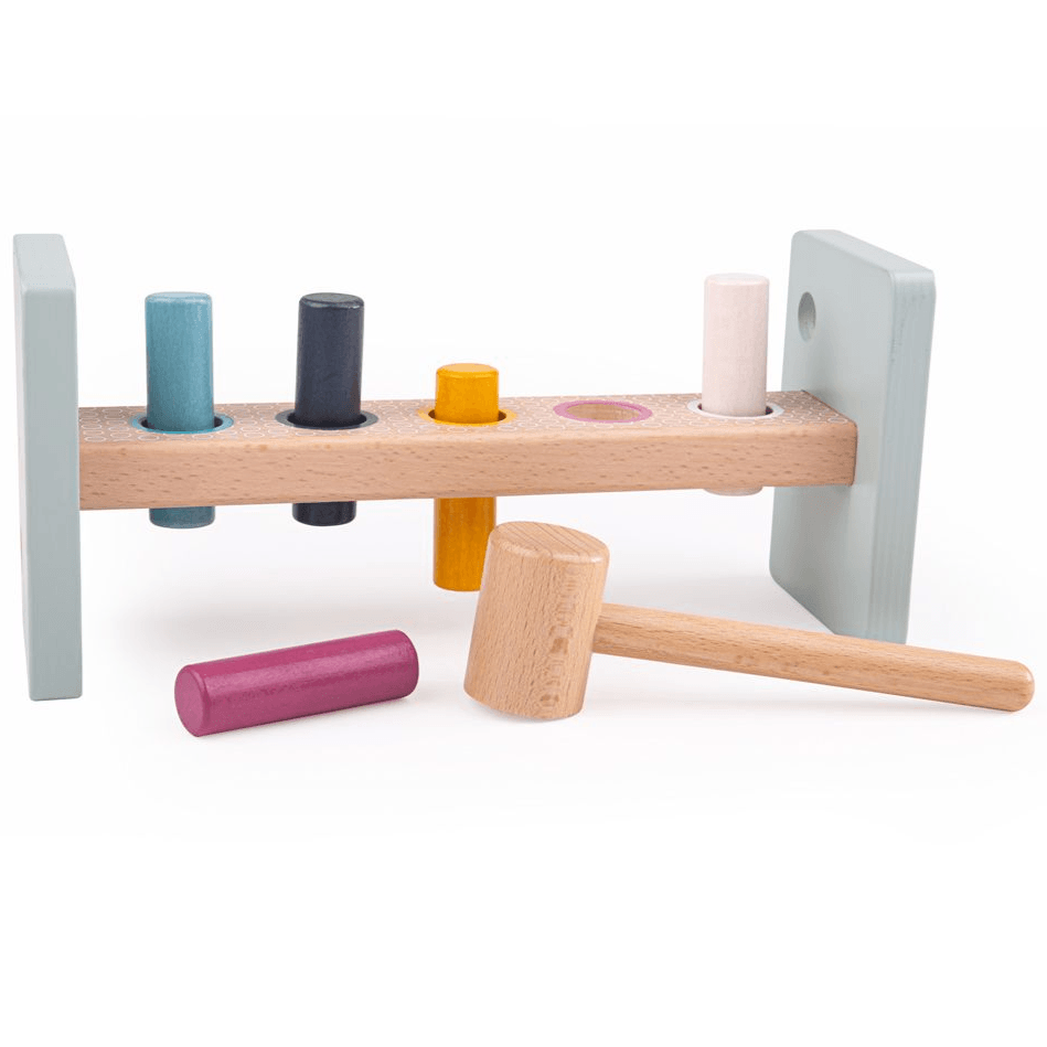 Bigjigs Toys: przebijanka pastelowa Hammer Bench - Noski Noski