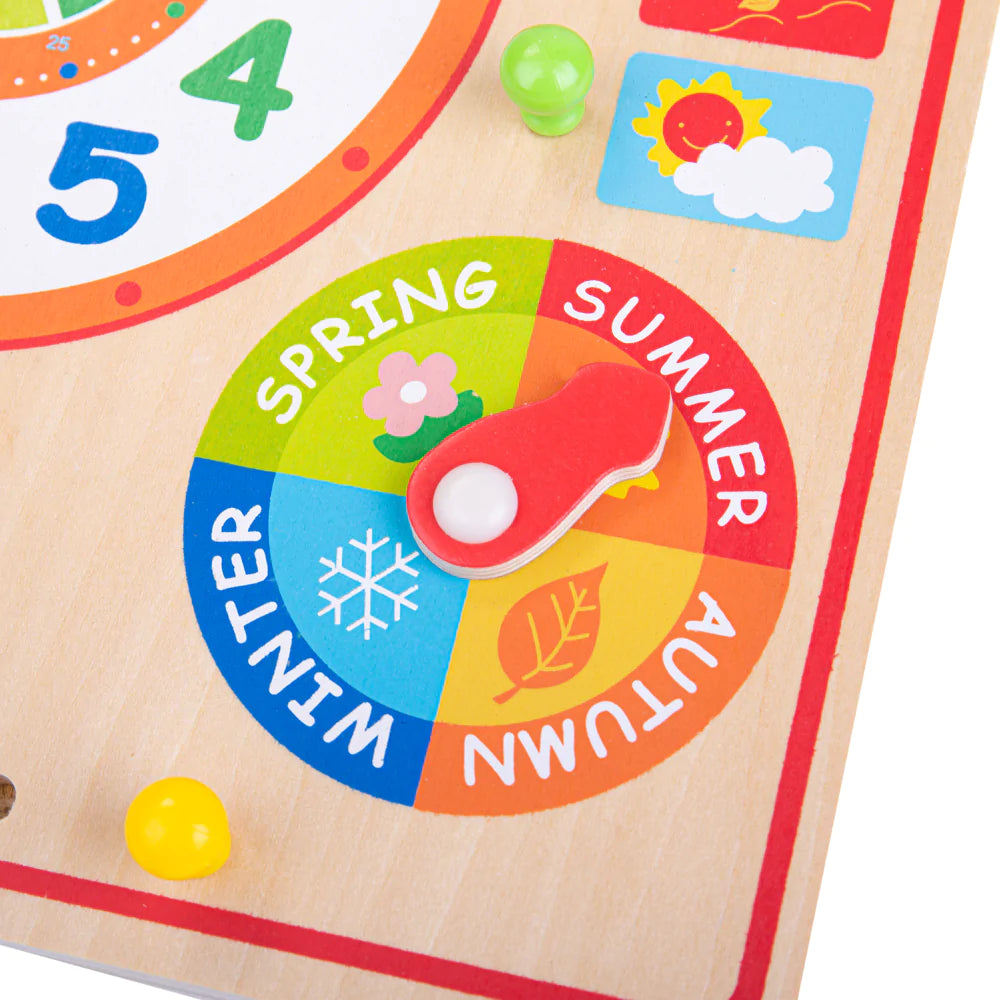 Bigjigs Toys: tablica edukacyjna Kalendarz i Zegar - Noski Noski