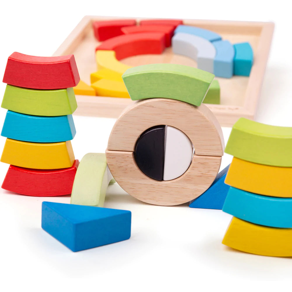 Bigjigs Toys: układanka logiczna Arches and Triangles - Noski Noski