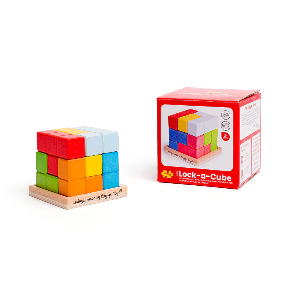 Bigjigs Toys: układanka logiczna tetris Lock-a-Cube - Noski Noski