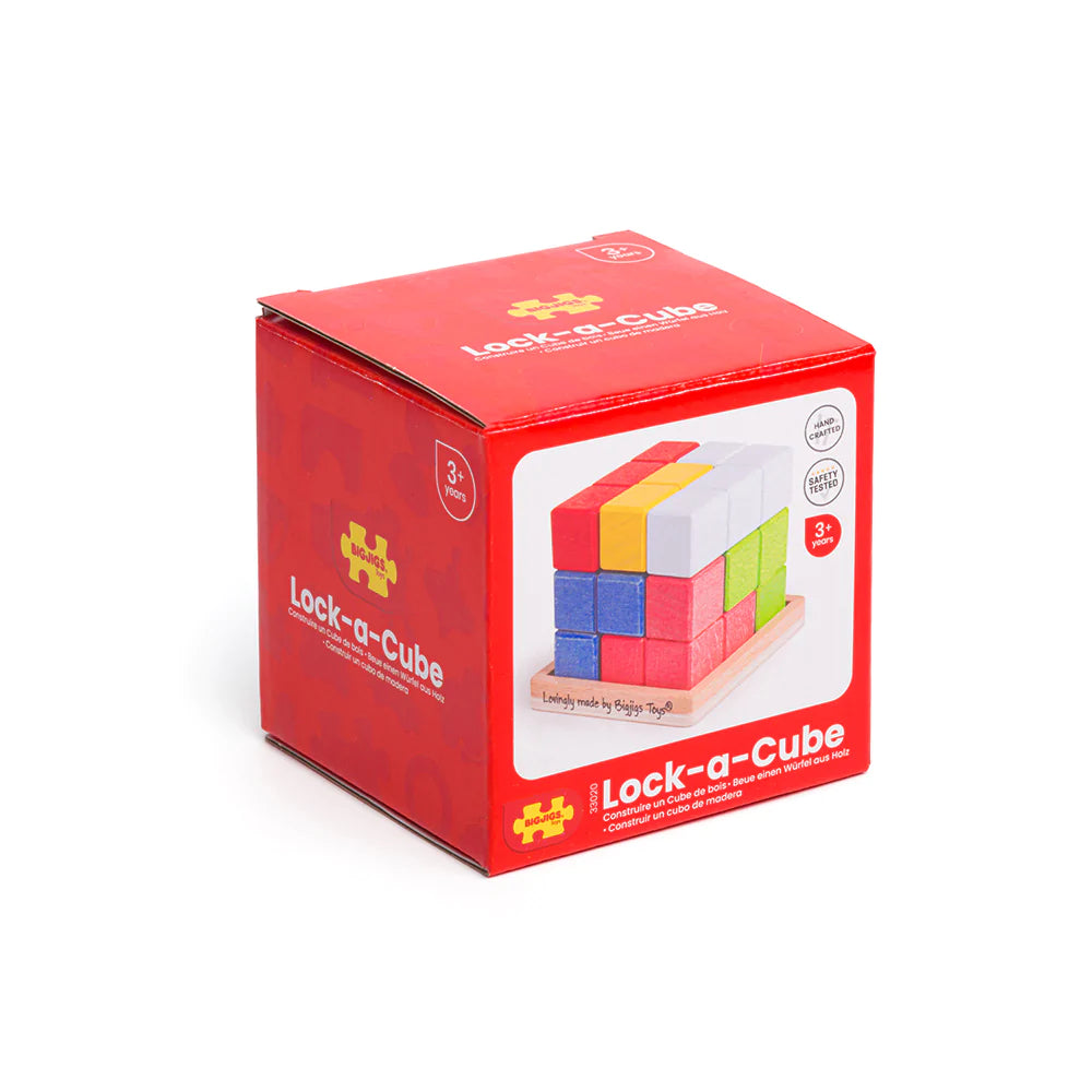 Bigjigs Toys: układanka logiczna tetris Lock-a-Cube - Noski Noski