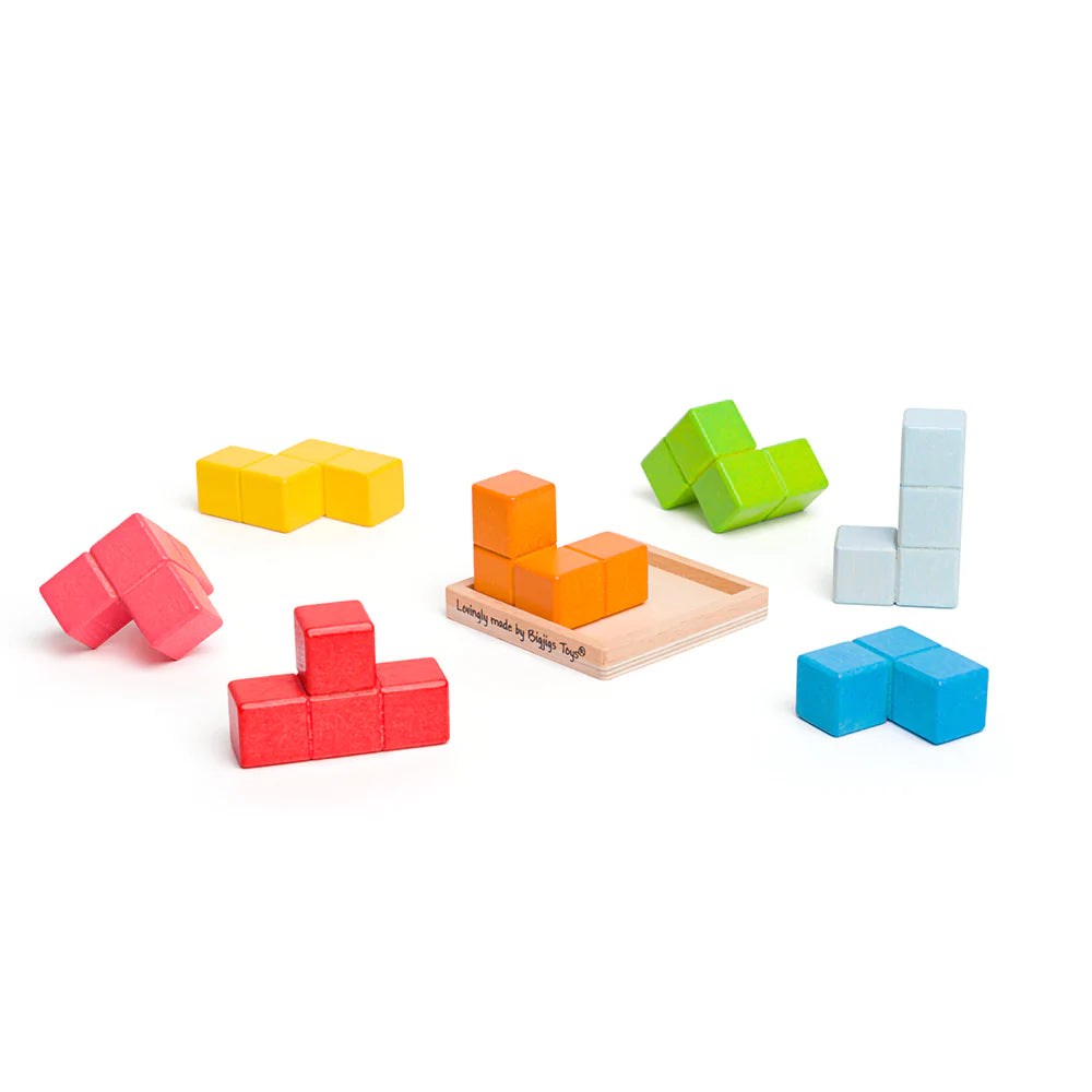 Bigjigs Toys: układanka logiczna tetris Lock-a-Cube - Noski Noski