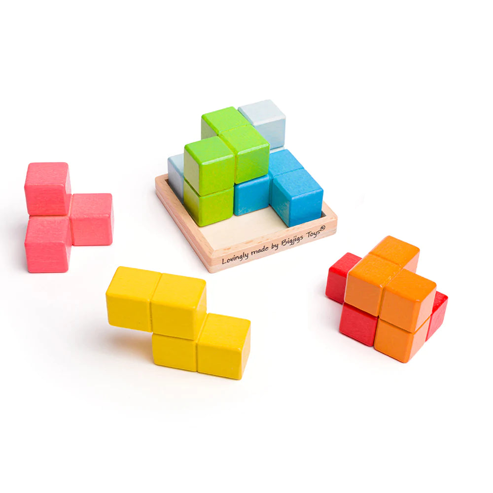 Bigjigs Toys: układanka logiczna tetris Lock-a-Cube - Noski Noski