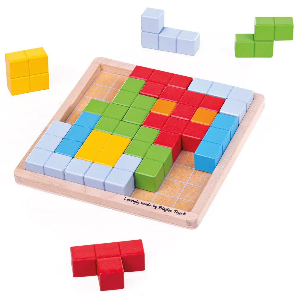 Bigjigs Toys: układanka logiczna tetris Pattern Blocks - Noski Noski