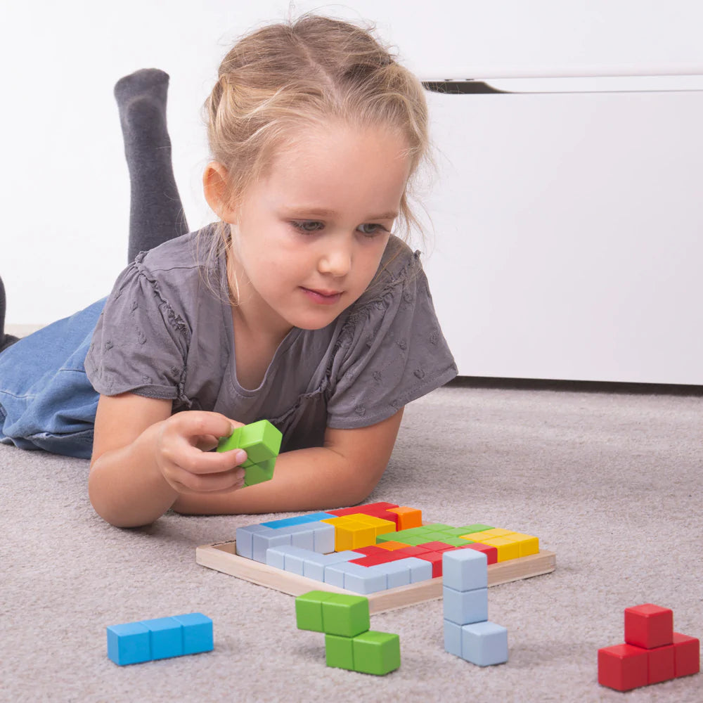 Bigjigs Toys: układanka logiczna tetris Pattern Blocks - Noski Noski