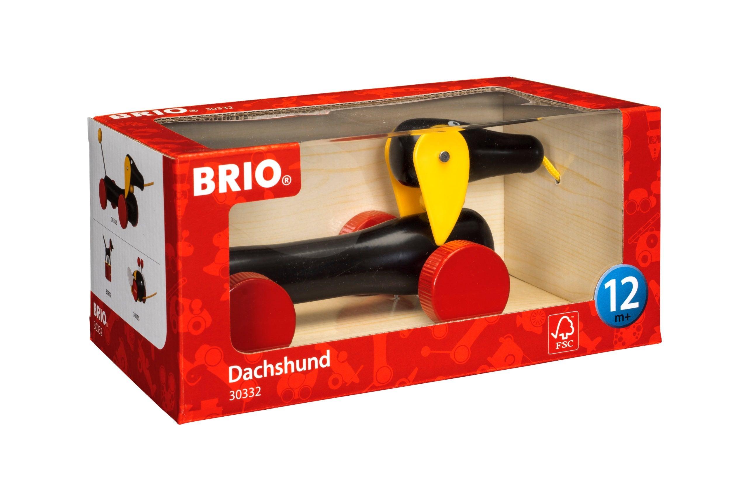 BRIO: jamnik do ciągnięcia Pull Along Dachshund - Noski Noski
