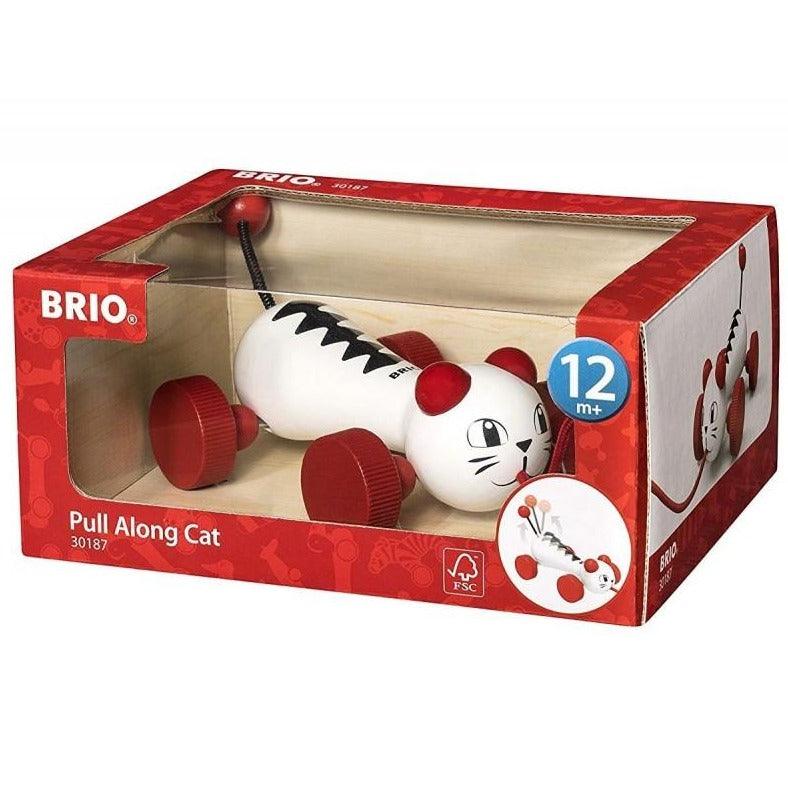BRIO: zabawka do ciągnięcia Kotek Biały - Noski Noski
