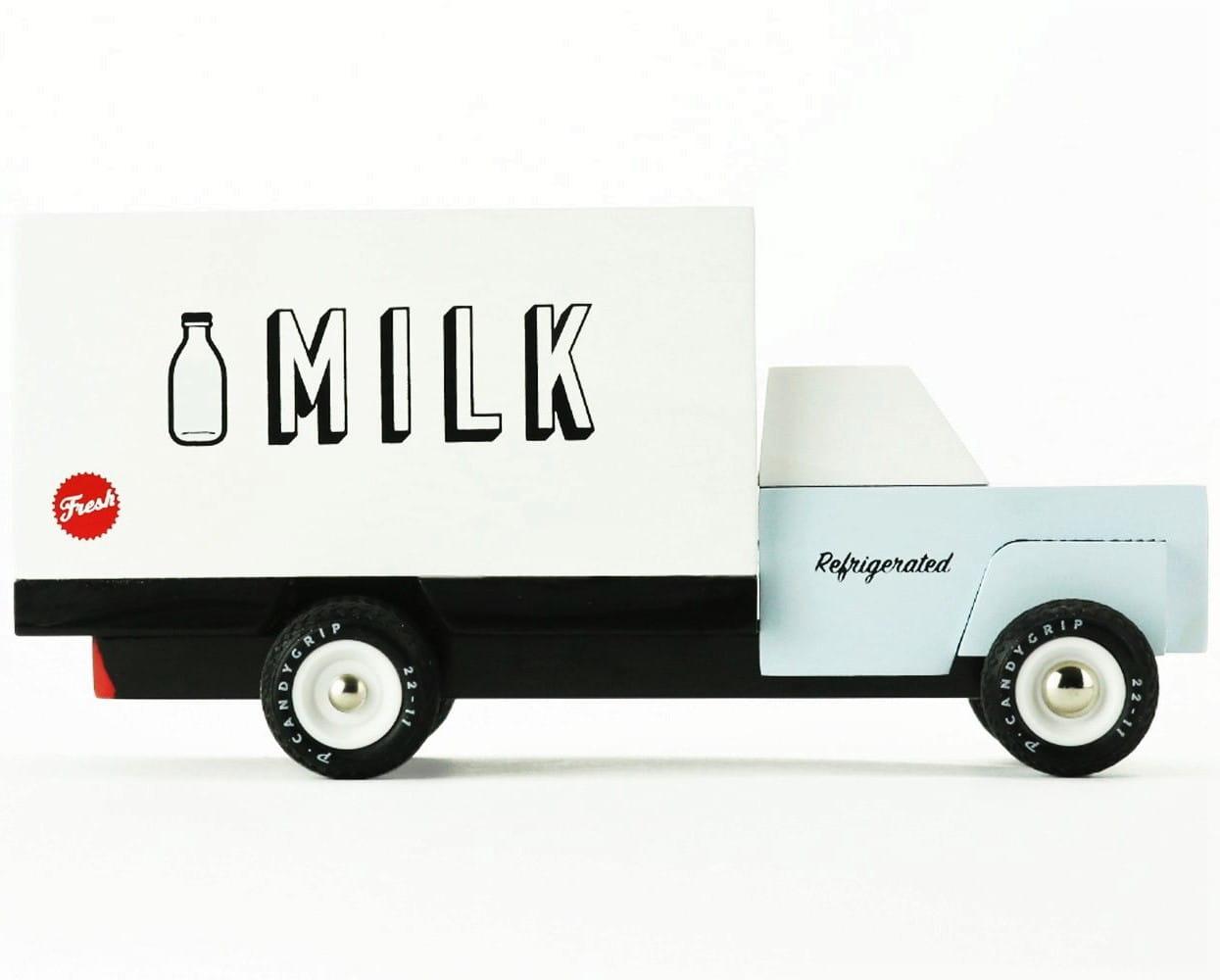 Candylab Toys: drewniany samochód ciężarówka Americana Milk Truck - Noski Noski