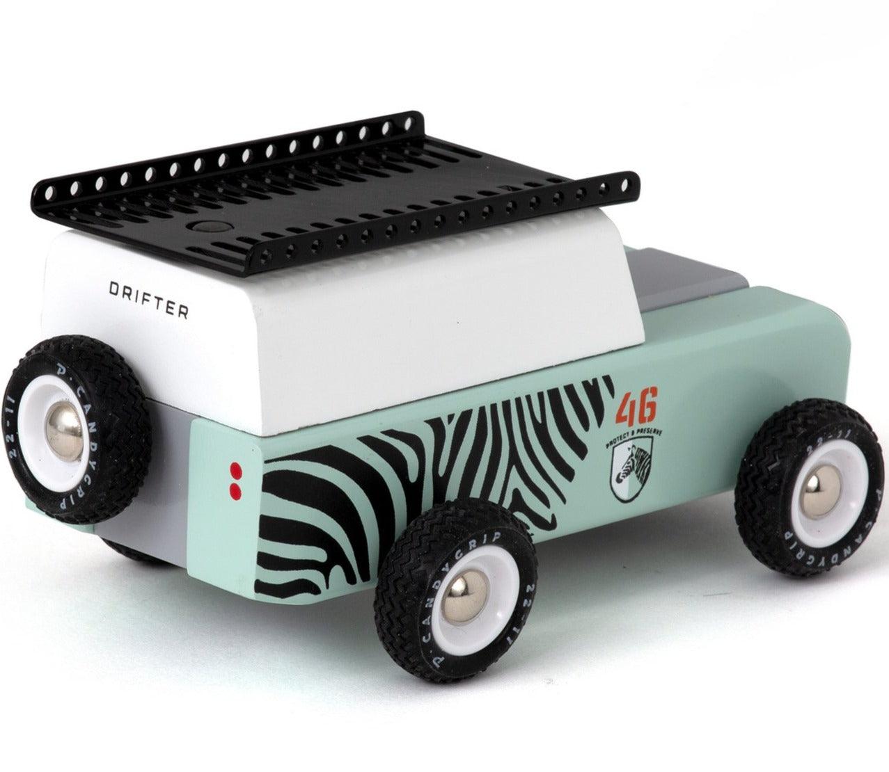 Candylab Toys: drewniany samochód Drifter Zebra - Noski Noski