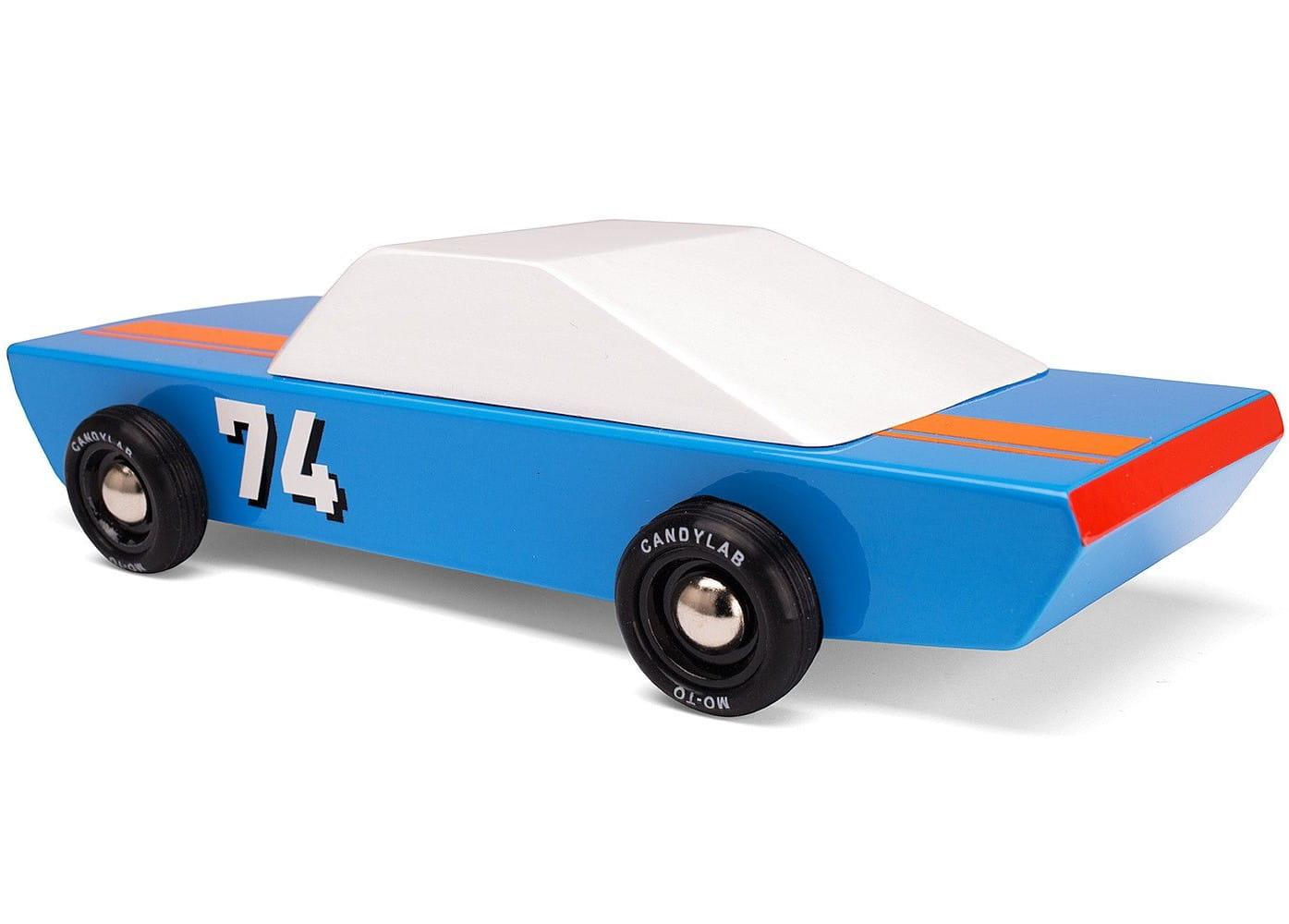 Candylab Toys: drewniany samochód Speed Racer Blu 74 - Noski Noski