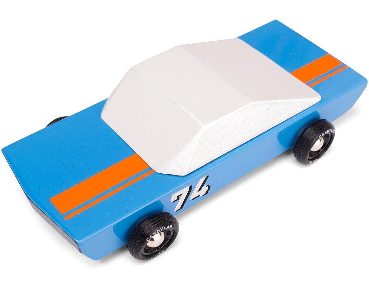 Candylab Toys: drewniany samochód Speed Racer Blu 74 - Noski Noski