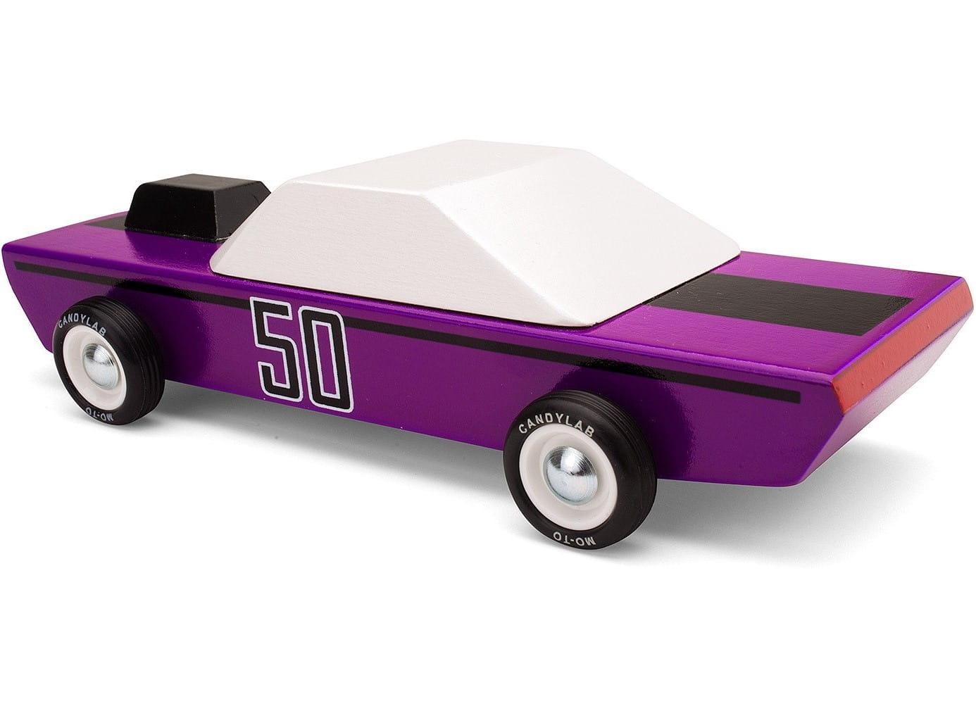 Candylab Toys: drewniany samochód Speed Racer Plum 50 - Noski Noski
