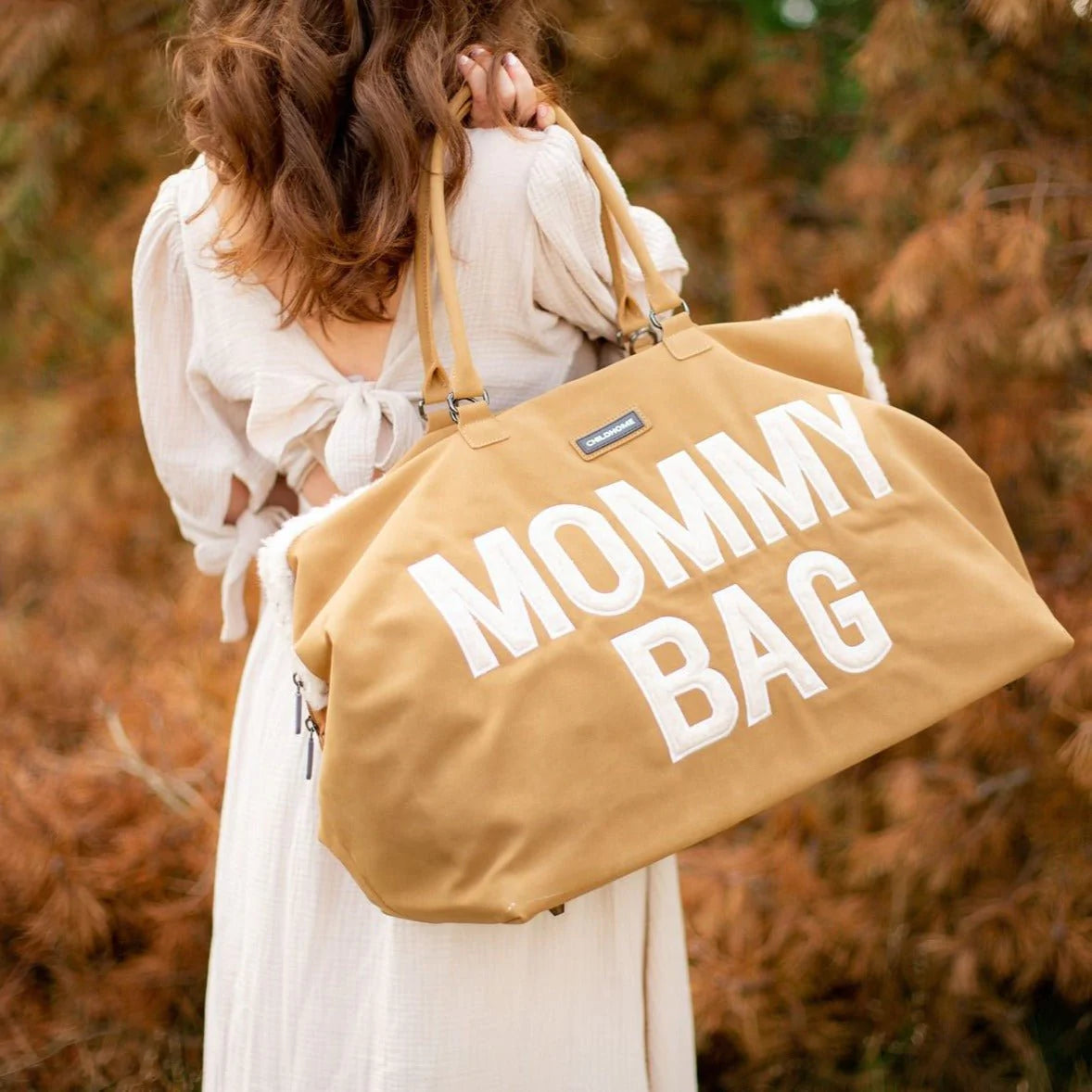 Torba suede look Mommy Bag - pojemna torba dla mamy z przewijakiem i  przegródką termoizolacyjną