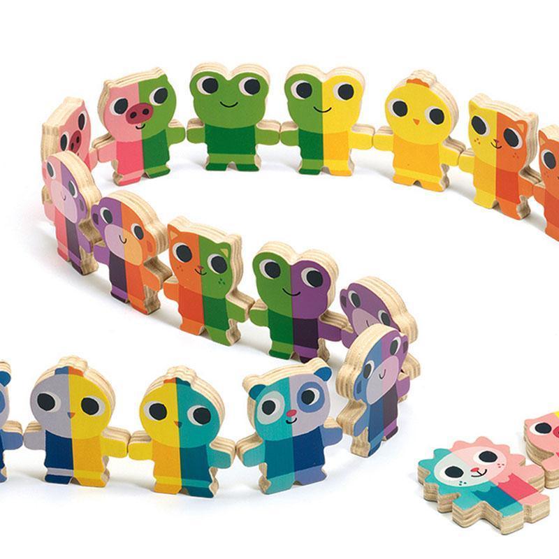 Djeco: drewniana gra Domino Up - Noski Noski